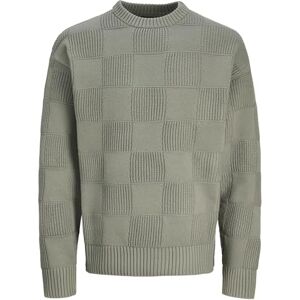 JACK & JONES JACK&JONES JPRBLAPEETO mönster stickad crew neck, agave grön, XS JACK & JONES JACK&JONES JPRBLAPEETO mönster stickad crew neck, agave grön, XS