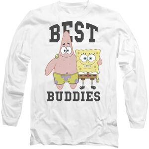 SPONGEBOB SQUAREPANTS Svampbob Fyrkant och Patrick, Best Buddies Unisex Vuxen Långärmad T-shirt, Vit, Stor, Vitt, L SPONGEBOB SQUAREPANTS Svampbob Fyrkant och Patrick, Best Buddies Unisex Vuxen Långärmad T-shirt, Vit, Stor, Vitt, L