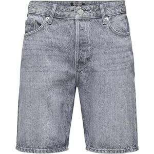 Only & Sons ONSEDGE MG 2042 AZG DNM shorts, Medium grå denim, S Only & Sons ONSEDGE MG 2042 AZG DNM shorts, Medium grå denim, S