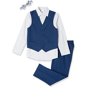 Van Heusen Pojkar 4-delad formell uppklädningsdräkt, vest, byxor, collared Dress Shirt och slips affärskostym byxset, blå jean, 5, Blå Jean, 5 Van Heusen Pojkar 4-delad formell uppklädningsdräkt, vest, byxor, collared Dress Shirt och slips affärskostym byxset, blå jean, 5, Blå Jean, 5