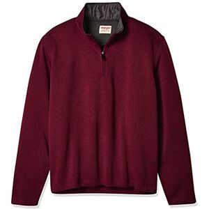 Wrangler Authentics Tröja för män fleece kvarts dragkedja skjorta, Zinfandel Heather, S Wrangler Authentics Tröja för män fleece kvarts dragkedja skjorta, Zinfandel Heather, S