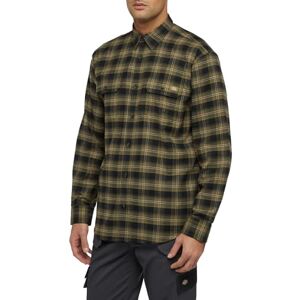 Dickies Flanellskjorta LS, avslappnad passform för män, Grön, S Dickies Flanellskjorta LS, avslappnad passform för män, Grön, S
