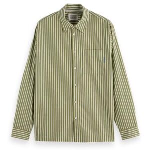 Scotch & Soda randig poplin-skjorta med avslappnad passform, Calla grön rand 300, XXL Scotch & Soda randig poplin-skjorta med avslappnad passform, Calla grön rand 300, XXL
