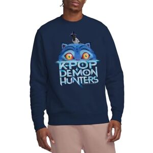 KPop Demon Hunters Unisex Derpy Tiger Sinking Logo Unisex Sweatshirt, marinblå tröja, Marinblått Xsp, M KPop Demon Hunters Unisex Derpy Tiger Sinking Logo Unisex Sweatshirt, marinblå tröja, Marinblått Xsp, M