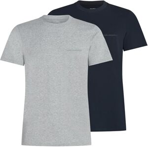 KARL LAGERFELD , Herr Armongated Logo Kortärmad T-shirt (2-pack) Maringrå, XS, flerfärgad, XS KARL LAGERFELD , Herr Armongated Logo Kortärmad T-shirt (2-pack) Maringrå, XS, flerfärgad, XS