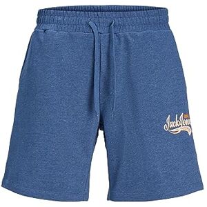 JACK & JONES Jpstlogo sweat shorts 2 Col Sn GMS, Enkelblå/detalj: melerad, M JACK & JONES Jpstlogo sweat shorts 2 Col Sn GMS, Enkelblå/detalj: melerad, M
