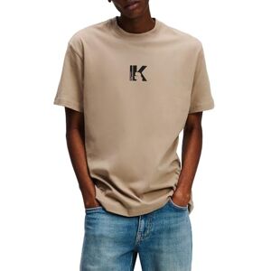 KARL LAGERFELD JEANS , Herr, Vanlig Kortärm KLogo Tee, Vanlig Passform, Beige, XS KARL LAGERFELD JEANS , Herr, Vanlig Kortärm KLogo Tee, Vanlig Passform, Beige, XS