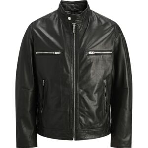 JACK & JONES herr Jprccscott läder racer JKT, svart, l, svart, L JACK & JONES herr Jprccscott läder racer JKT, svart, l, svart, L