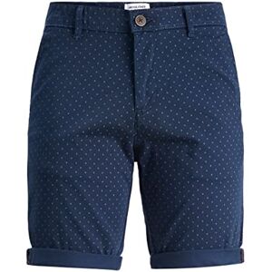 JACK & JONES Herr Jpstbowie Jjshort Sa Printed Sn Chino shorts, Navy Blazer/detalj: aop antik vit, XL JACK & JONES Herr Jpstbowie Jjshort Sa Printed Sn Chino shorts, Navy Blazer/detalj: aop antik vit, XL