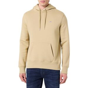 GANT Herr regular Shield tröja hoodie, plumped red, Trä beige, M GANT Herr regular Shield tröja hoodie, plumped red, Trä beige, M