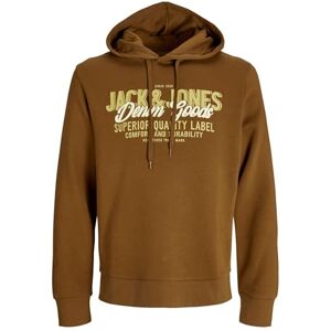 JACK & JONES Jjelogo Sweat Hood 2 Col 25/26 Noos, Munkar rock, XL JACK & JONES Jjelogo Sweat Hood 2 Col 25/26 Noos, Munkar rock, XL