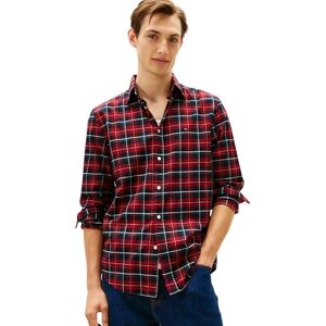 Tommy Hilfiger herr merceriserad tartan RF skjorta MW0MW41494 L/S skjorta, röd, M, Röd (Regatta Röd/Rutig), M Tommy Hilfiger herr merceriserad tartan RF skjorta MW0MW41494 L/S skjorta, röd, M, Röd (Regatta Röd/Rutig), M