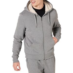 Amazon Essentials Men's Sherpa-fodrad fleecetröja med dragkedja, Ljusgrå ljung, XL Amazon Essentials Men's Sherpa-fodrad fleecetröja med dragkedja, Ljusgrå ljung, XL