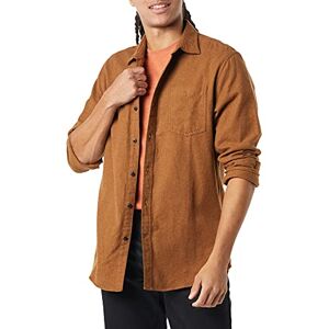 Amazon Essentials Men's Långärmad flanellskjorta (finns i Big & Tall), Kolabrun, S Amazon Essentials Men's Långärmad flanellskjorta (finns i Big & Tall), Kolabrun, S