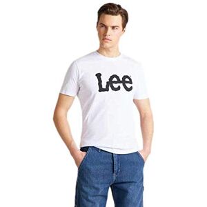 Lee Herr wobbly logo T-shirt, Vit, XL Lee Herr wobbly logo T-shirt, Vit, XL