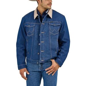 Wrangler Vanlig filtfodrad jeansjacka för män, Denim/filt, 56 Wrangler Vanlig filtfodrad jeansjacka för män, Denim/filt, 56