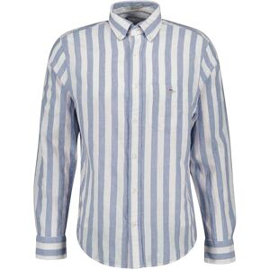 GANT Reg Cotton Linen randig tröja, vintage blå, XL herr GANT Reg Cotton Linen randig tröja, vintage blå, XL herr