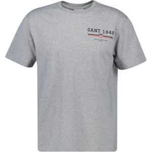 GANT Graphic SS T-shirt, Grå melange, XL GANT Graphic SS T-shirt, Grå melange, XL