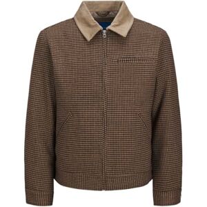 JACK & JONES Joreaton ullarbetare jacka kort jacka, Choklad brun/detaljer: kontroller, XXL JACK & JONES Joreaton ullarbetare jacka kort jacka, Choklad brun/detaljer: kontroller, XXL