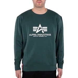 Alpha Industries Basic Sweatshirt för män Navy Green Alpha Industries Basic Sweatshirt för män Navy Green