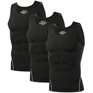 Audoc Eyark Män 3-pack kompressionslinne cool torr atletisk ärmlös baslager skjortor Audoc Eyark Män 3-pack kompressionslinne cool torr atletisk ärmlös baslager skjortor