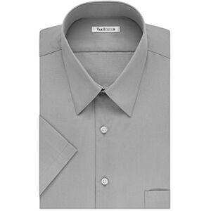 Van Heusen herr kortärmad poplin solid stor passform klänning tröja rökningskjorta Van Heusen herr kortärmad poplin solid stor passform klänning tröja rökningskjorta