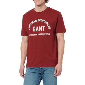 GANT Tryckt Graphic SS T-shirt, röd, S GANT Tryckt Graphic SS T-shirt, röd, S