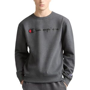 Champion Powerblend sweatshirt för män, Granit Heather/ Script, M Champion Powerblend sweatshirt för män, Granit Heather/ Script, M