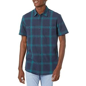 Amazon Essentials Men's Kortärmad Chambray-skjorta, Marinblå Gradienta ränder, S Amazon Essentials Men's Kortärmad Chambray-skjorta, Marinblå Gradienta ränder, S