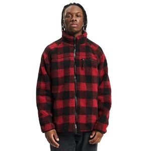 Brandit Herrjacka teddyfleece, röd-svart, XXL Brandit Herrjacka teddyfleece, röd-svart, XXL