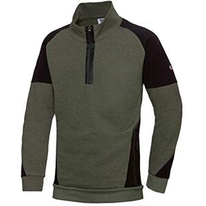 BP 1828-293-7332-S herrtröja med halv dragkedja, långa ärmar, hög krage med dragkedja, 280,00 g/m² tygblandning med stretch, oliv/svart, S BP 1828-293-7332-S herrtröja med halv dragkedja, långa ärmar, hög krage med dragkedja, 280,00 g/m² tygblandning med stretch, oliv/svart, S