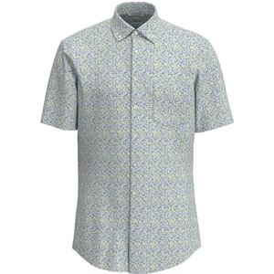 Seidensticker Silkesdekal herr business skjorta – normal passform – mjuk – button-down-krage – kortärmad – 100% bomull, GUL, 46 SE Seidensticker Silkesdekal herr business skjorta – normal passform – mjuk – button-down-krage – kortärmad – 100% bomull, GUL, 46 SE