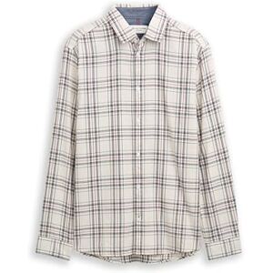 TOM TAILOR herrskjorta, 38922 – vit flerfärgad kontroll, XL TOM TAILOR herrskjorta, 38922 – vit flerfärgad kontroll, XL