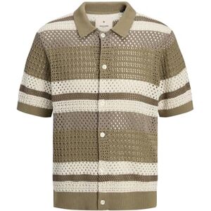 JACK & JONES herr Jprbluwilmer stickad knapp Through Polo Ss, Elmwood, M JACK & JONES herr Jprbluwilmer stickad knapp Through Polo Ss, Elmwood, M