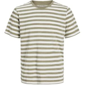 JACK & JONES Jorvarenna Stripe Tee Ss Crew Neck, Silversalvia, L JACK & JONES Jorvarenna Stripe Tee Ss Crew Neck, Silversalvia, L