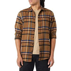 Amazon Essentials Men's Långärmad flanellskjorta (finns i Big & Tall), Svart Brun Blandad rutig, XXL Amazon Essentials Men's Långärmad flanellskjorta (finns i Big & Tall), Svart Brun Blandad rutig, XXL