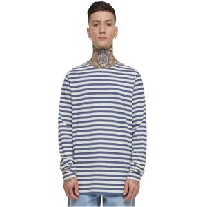 Urban Classics herr regular stripe LS, Whitesand/vintage blå, XL Urban Classics herr regular stripe LS, Whitesand/vintage blå, XL