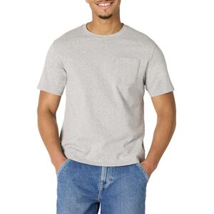 Amazon Essentials mäns t-shirt med avslappnad passform tungvikt bomull ficka, Medium grå ljung, L Amazon Essentials mäns t-shirt med avslappnad passform tungvikt bomull ficka, Medium grå ljung, L