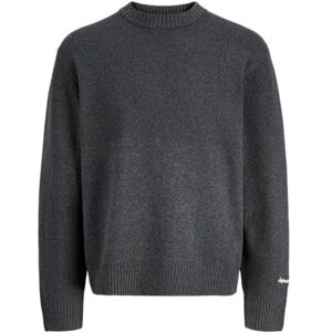 JACK & JONES Jornorrebro Knit Crew Neck Sn, Mörkgrå melange, M JACK & JONES Jornorrebro Knit Crew Neck Sn, Mörkgrå melange, M