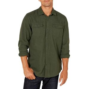 Amazon Essentials Men's Långärmad flanellskjorta med två fickor normal passform, Olivgrön ljung, L Amazon Essentials Men's Långärmad flanellskjorta med två fickor normal passform, Olivgrön ljung, L