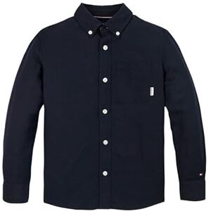 Tommy Hilfiger pojke linneblandning avslappnad skjorta Ls KB0KB09550 skjortor, blå (mörk natt marinblå), 6 år Tommy Hilfiger pojke linneblandning avslappnad skjorta Ls KB0KB09550 skjortor, blå (mörk natt marinblå), 6 år
