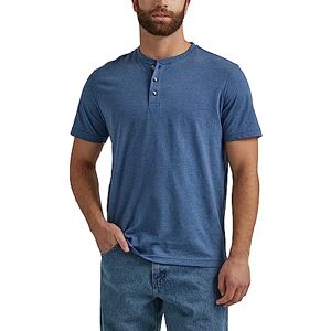 Wrangler Authentics mäns kortärmad Henley t-shirt, Mörk denim, XL Wrangler Authentics mäns kortärmad Henley t-shirt, Mörk denim, XL