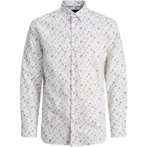 JACK & JONES Jprblayork Print Dobby L/S skjorta, Vit, L JACK & JONES Jprblayork Print Dobby L/S skjorta, Vit, L