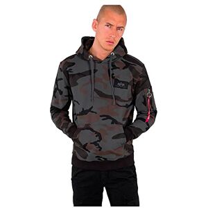 Alpha Industries Hoody med ryggtryck Camo Hooded Sweat för män Black Camo Alpha Industries Hoody med ryggtryck Camo Hooded Sweat för män Black Camo