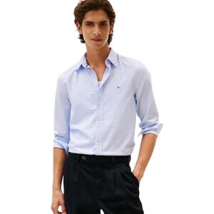 Tommy Hilfiger Herr Flex POPLIN Mini Tryck SF Skjorta MW0MW40463 L/S Skjorta Blå, M, Blå (söt blå/hel), M Tommy Hilfiger Herr Flex POPLIN Mini Tryck SF Skjorta MW0MW40463 L/S Skjorta Blå, M, Blå (söt blå/hel), M
