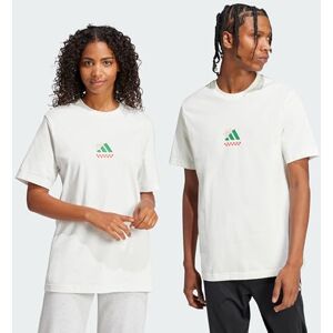 adidas För Män Three Slice Life, Pizza Back Graphic Tee, Short Sleeve, Off White, M adidas För Män Three Slice Life, Pizza Back Graphic Tee, Short Sleeve, Off White, M