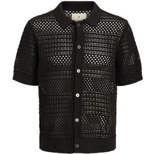 JACK & JONES herr Jprbluwilmer stickad knapp Through Polo Ss, ganache, XL JACK & JONES herr Jprbluwilmer stickad knapp Through Polo Ss, ganache, XL