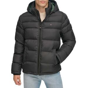 Tommy Hilfiger Hooded Puffer Jacket herr Down Alternative Outerwear Coat Hooded Puffer Jacket, Svart, XXL Tommy Hilfiger Hooded Puffer Jacket herr Down Alternative Outerwear Coat Hooded Puffer Jacket, Svart, XXL