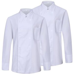 MISEMIYA Pack2 Pcs-Chef Jacket Kz-2-842, Cook Jackor 842-Vit, 4XL (2) för Män, Kockjackor 842 Vit, 4XL MISEMIYA Pack2 Pcs-Chef Jacket Kz-2-842, Cook Jackor 842-Vit, 4XL (2) för Män, Kockjackor 842 Vit, 4XL