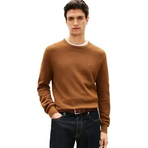 Tommy Hilfiger Män Essential Structure Crew Neck MW0MW36347 Pullover tröja, brun, XL, Brun (Highland Khaki), XL Tommy Hilfiger Män Essential Structure Crew Neck MW0MW36347 Pullover tröja, brun, XL, Brun (Highland Khaki), XL